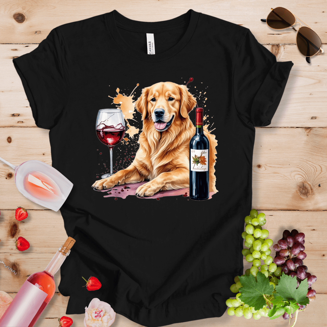 Golden Retriever and Wine