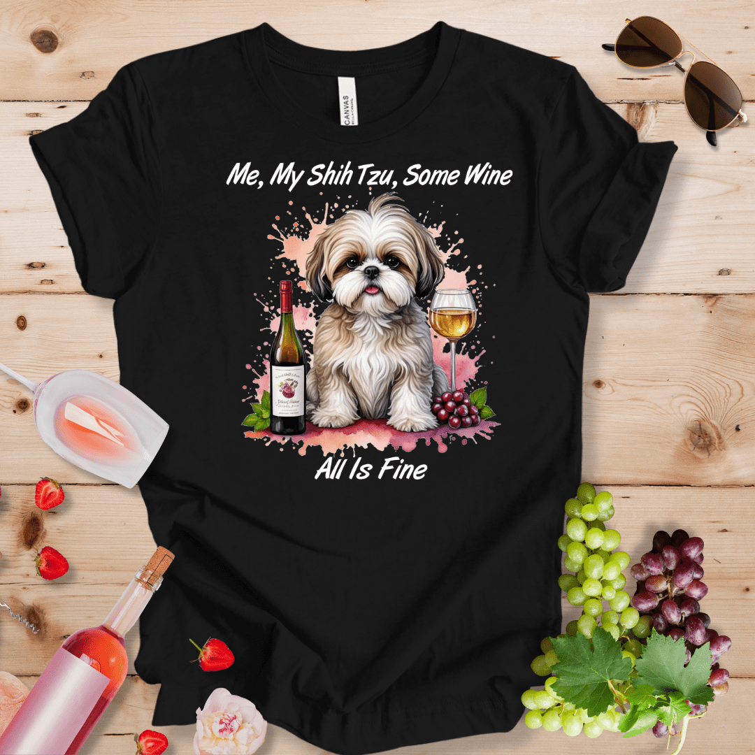 Me, My Shih Tzu, Some Wine - All is Fine