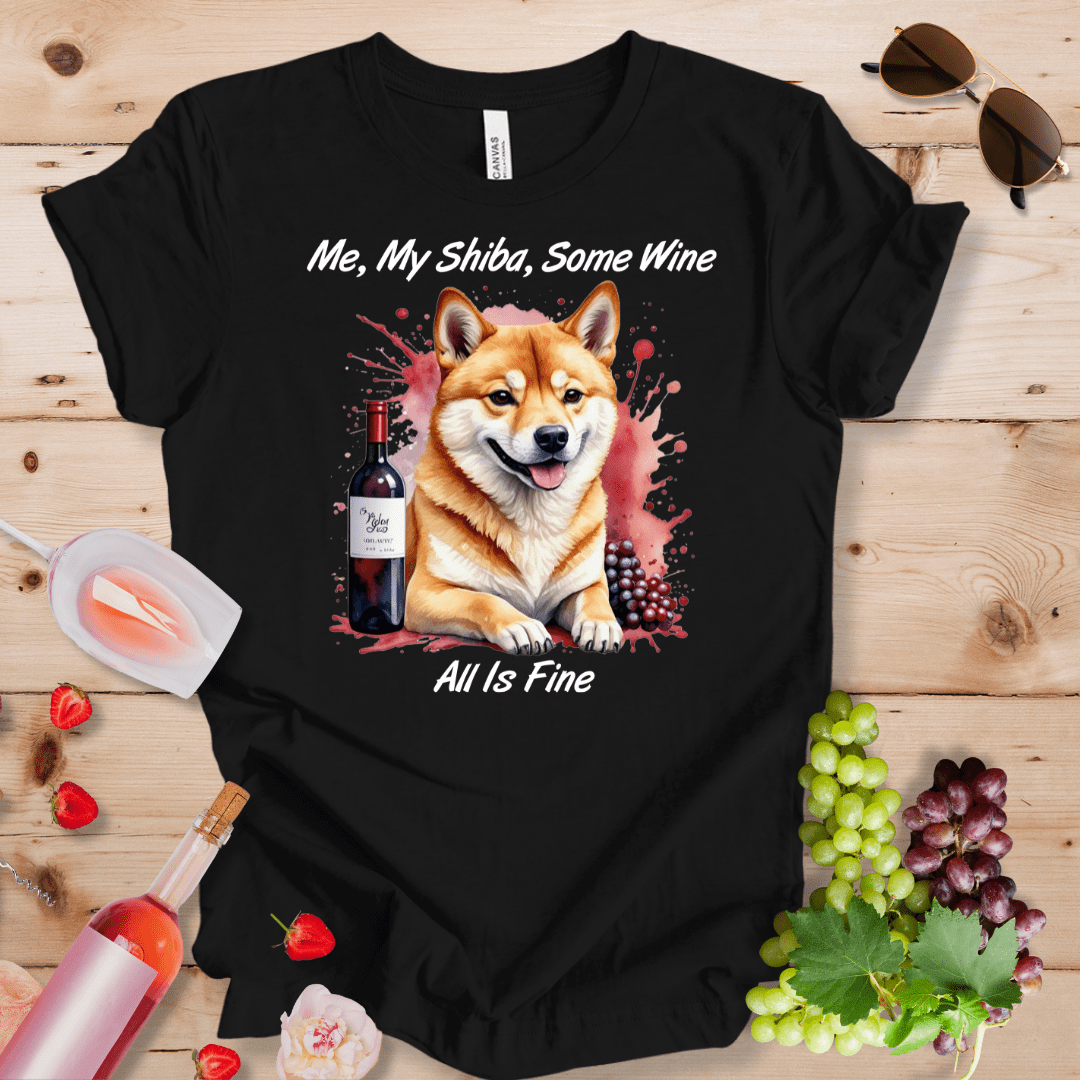 Me, My Shiba, Some Wine - All is Fine