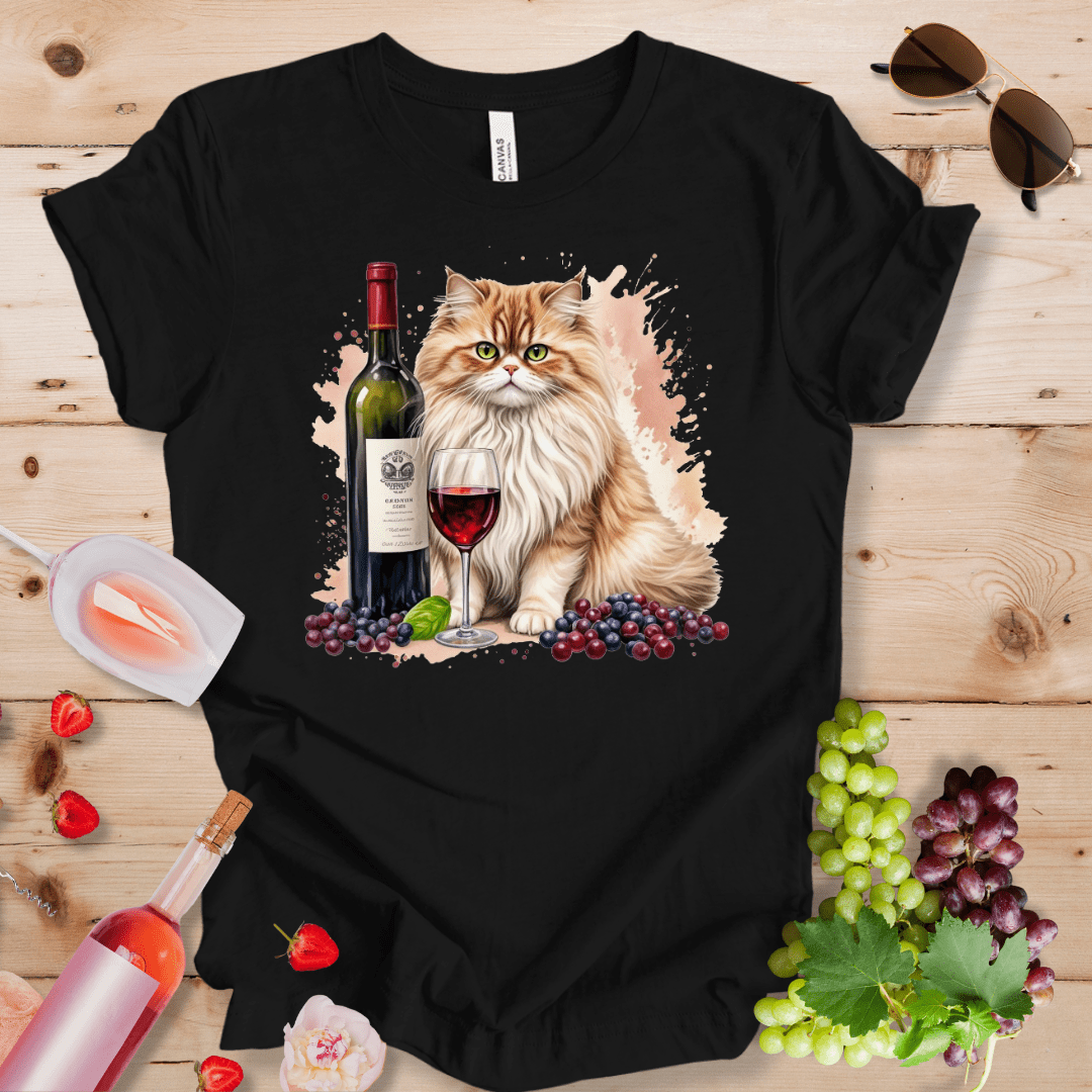 Persian Cat and Wine