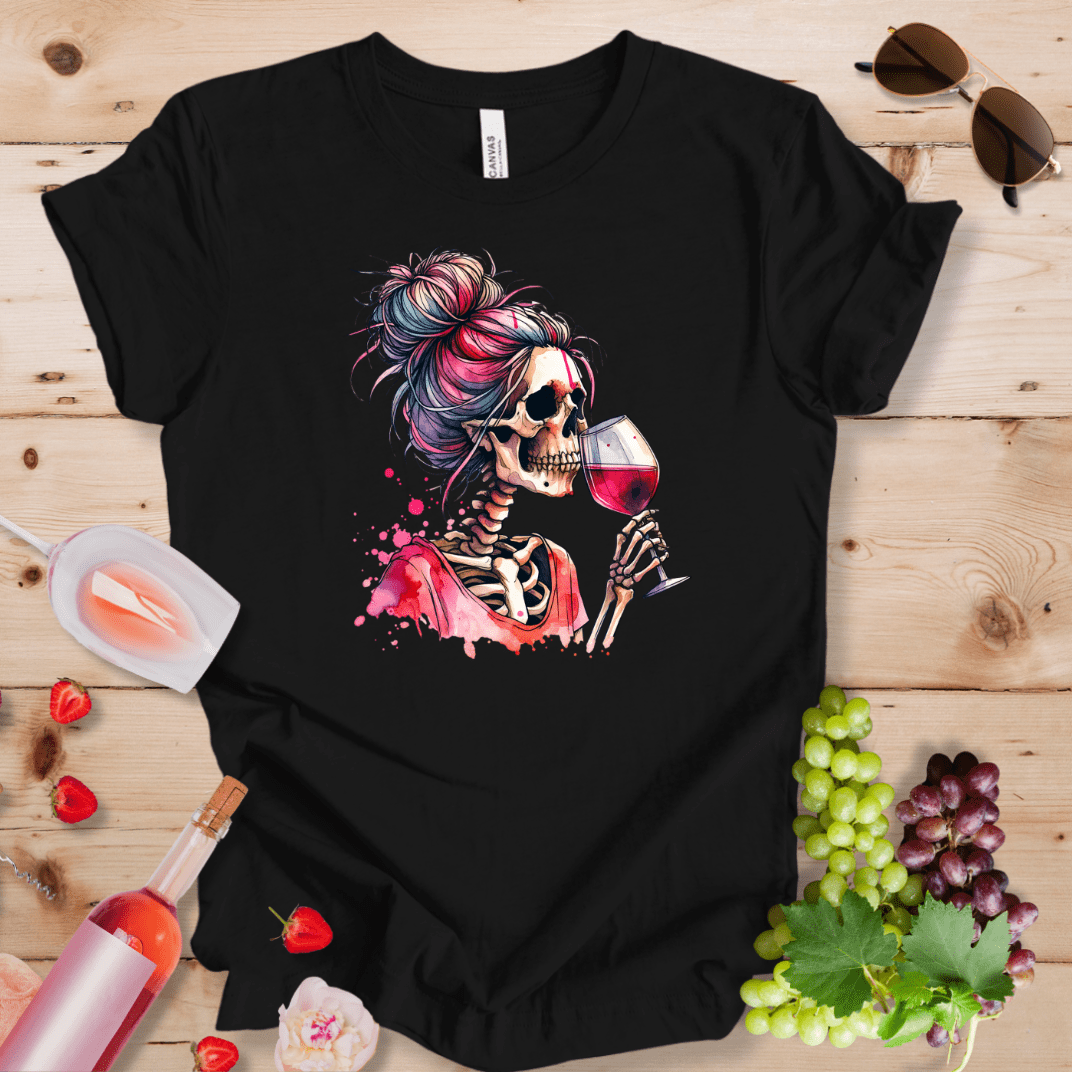 Skeleton Wine Drinker