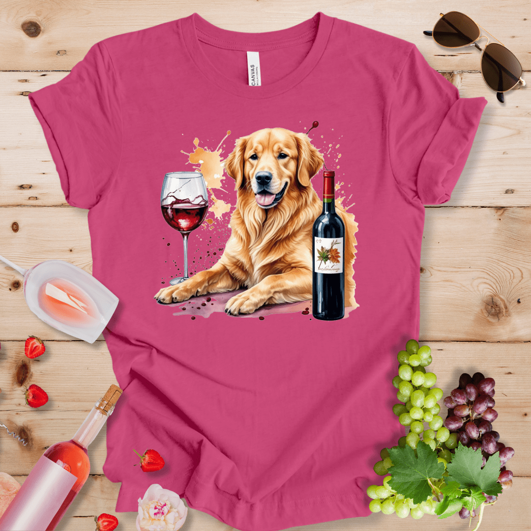 Golden Retriever and Wine