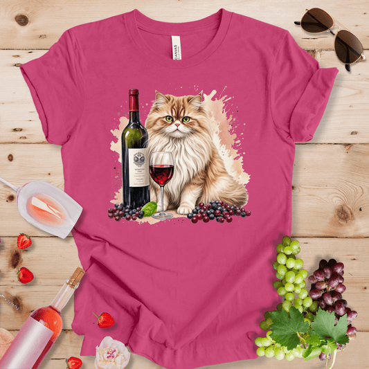 Persian Cat and Wine