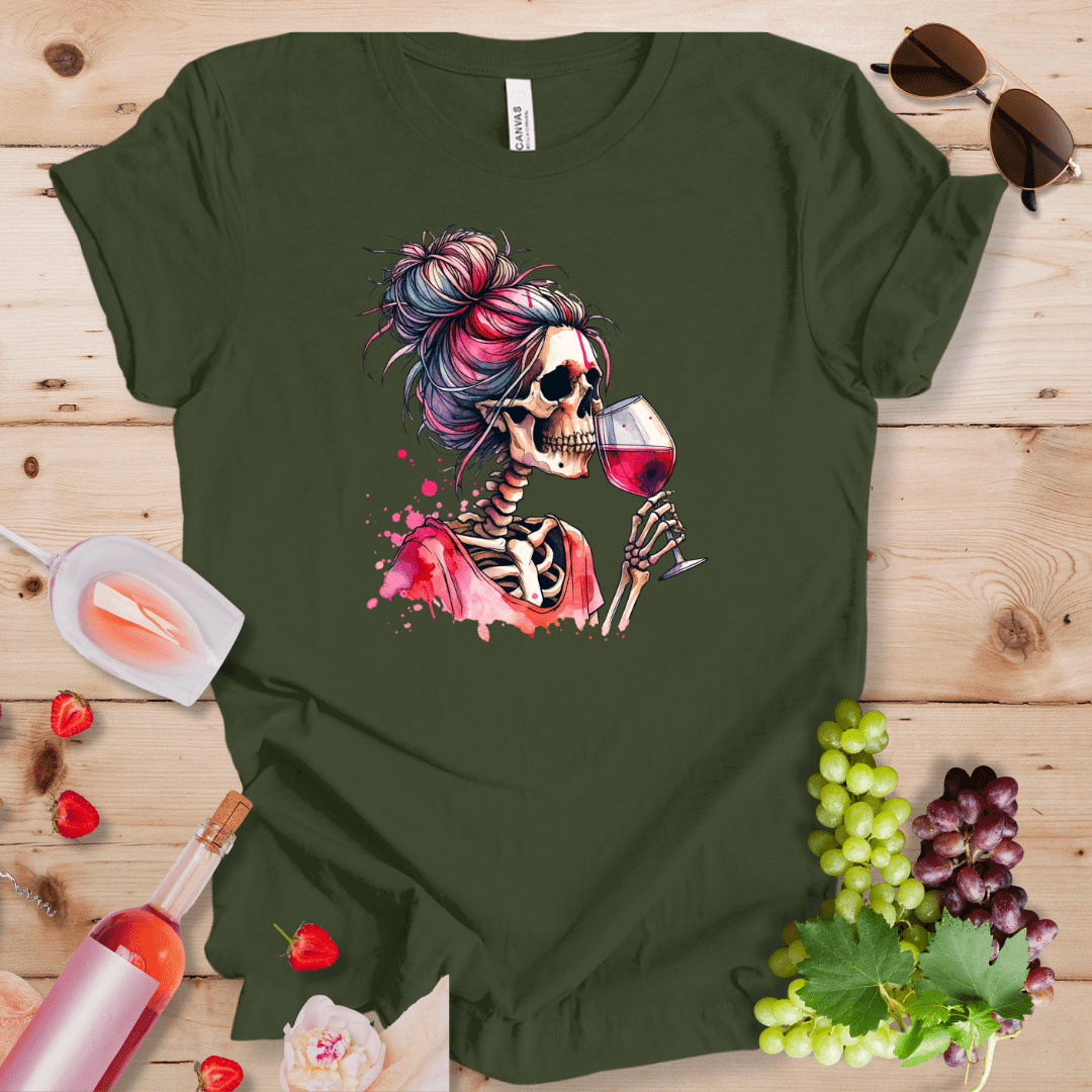 Skeleton Wine Drinker