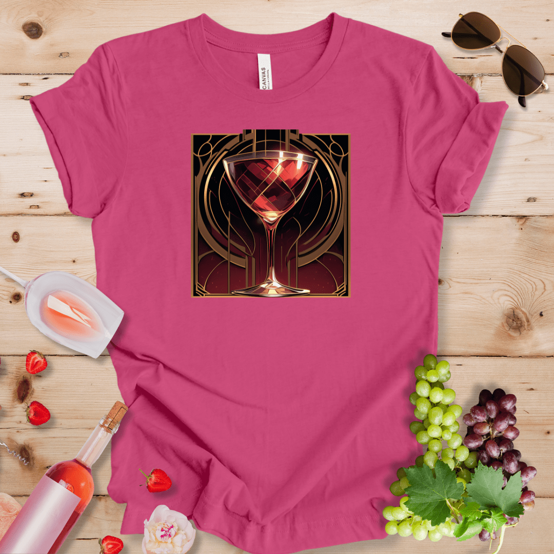 Gold Framed Wine Glass