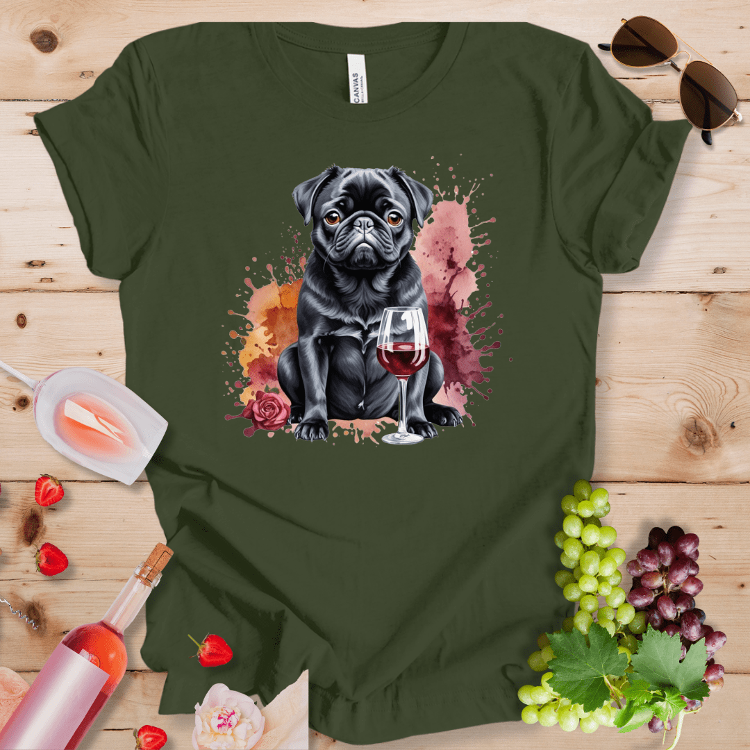 Black Pug and Wine