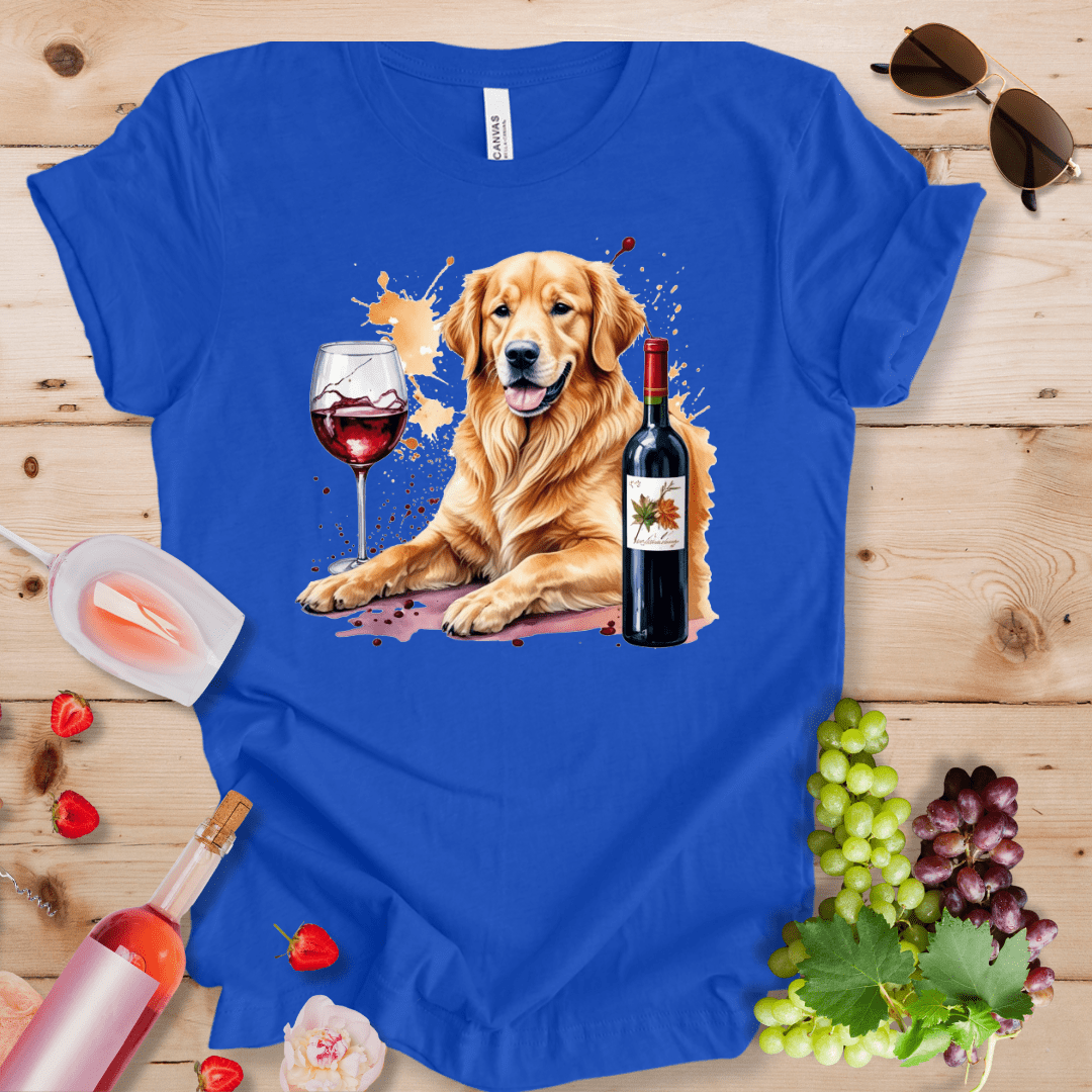 Golden Retriever and Wine