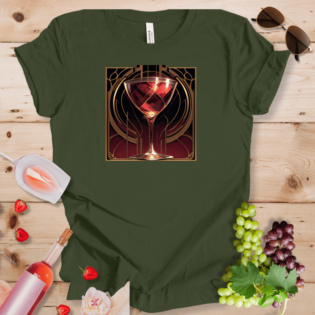 Gold Framed Wine Glass