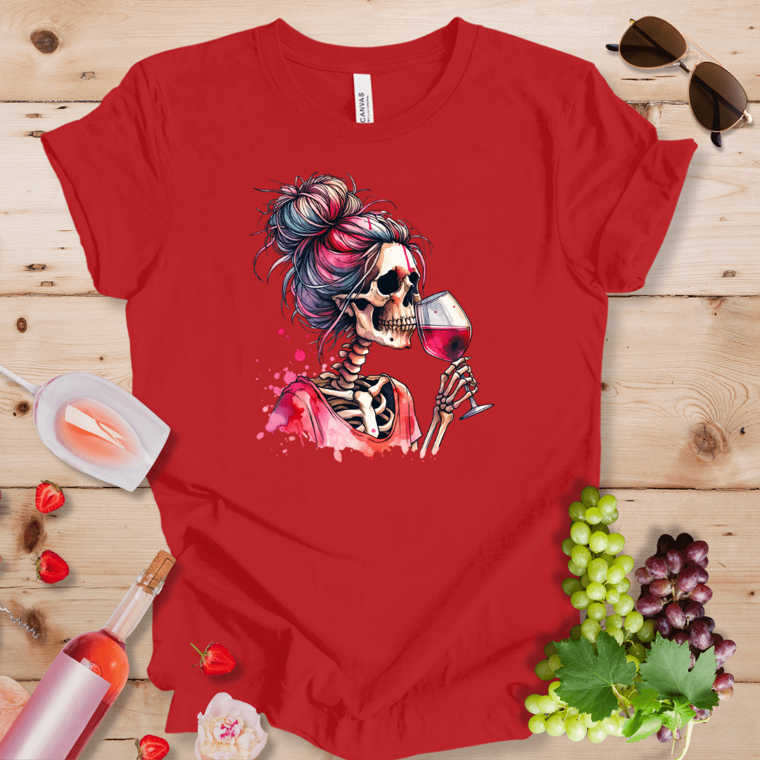 Skeleton Wine Drinker