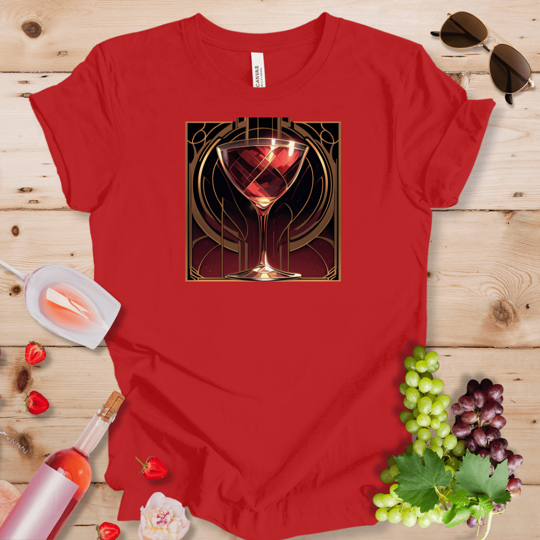 Gold Framed Wine Glass