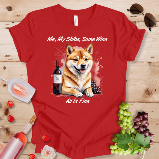 Me, My Shiba, Some Wine - All is Fine