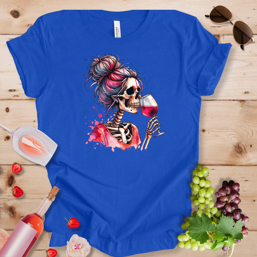 Skeleton Wine Drinker