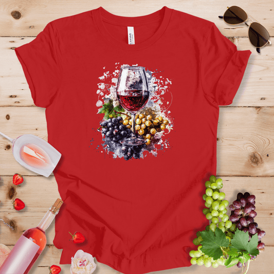 Wine Glass Grapes Splatter