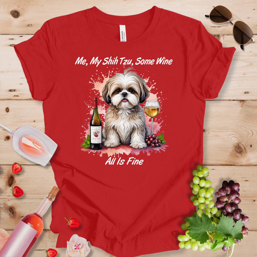 Me, My Shih Tzu, Some Wine - All is Fine