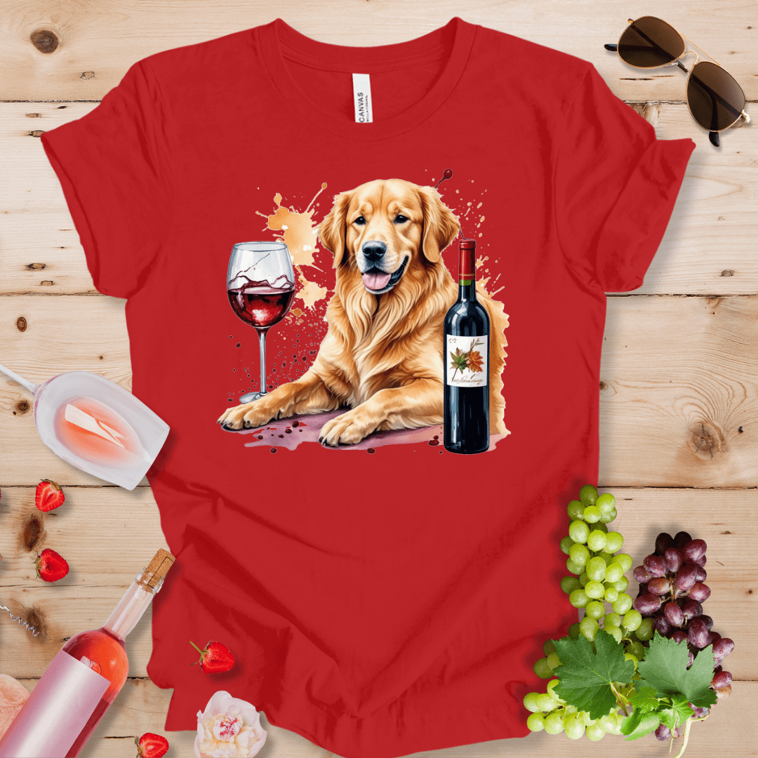 Golden Retriever and Wine