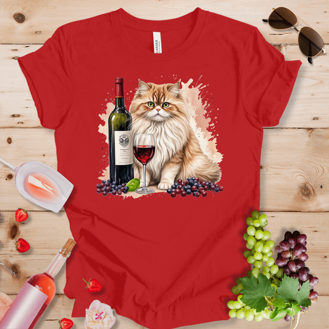 Persian Cat and Wine