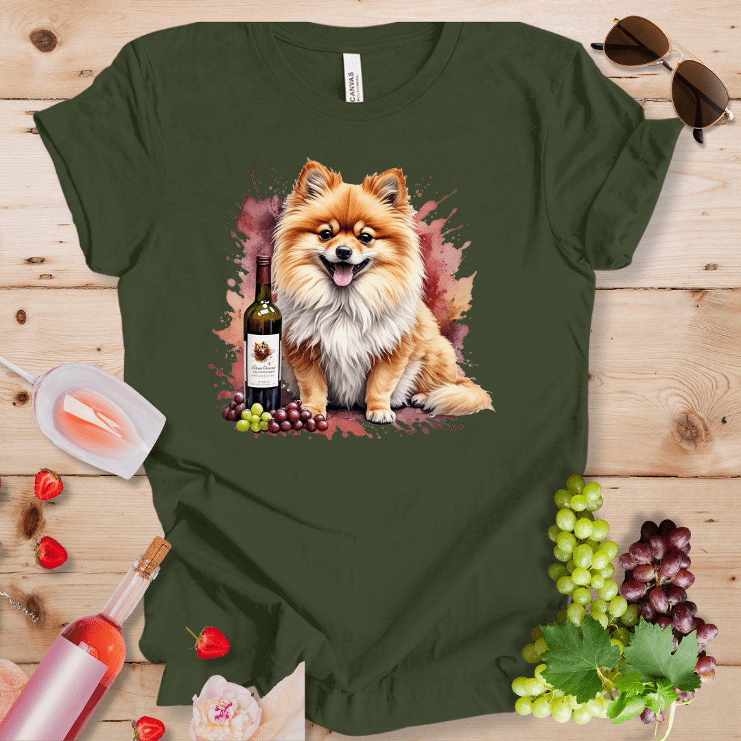 Pomeranian and Wine