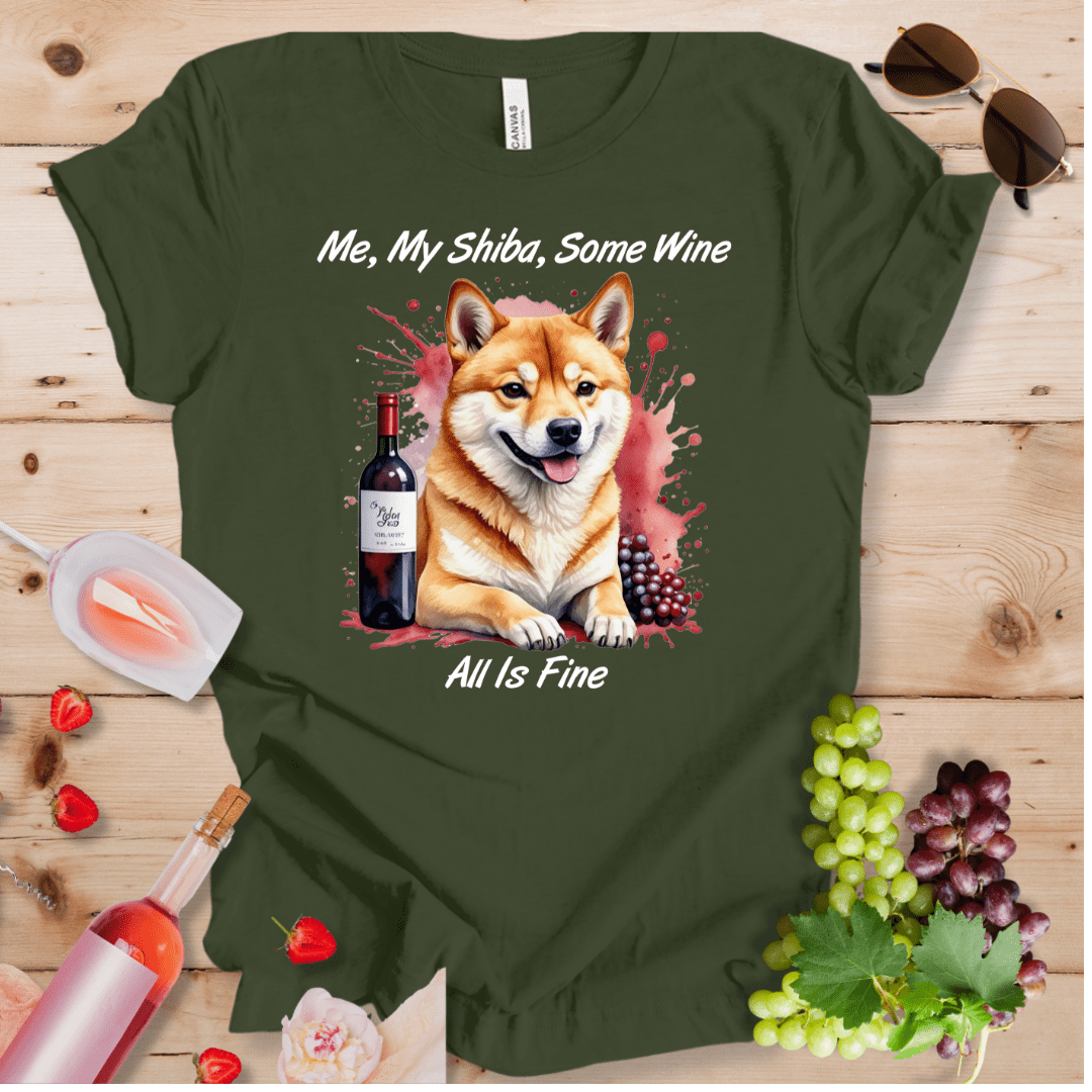 Me, My Shiba, Some Wine - All is Fine