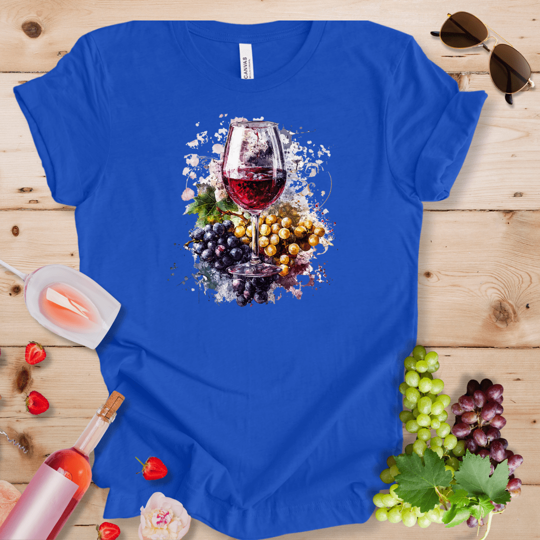 Wine Glass Grapes Splatter