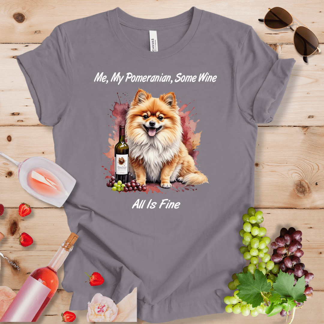 Me, My Pomeranian, Some Wine - All is Fine