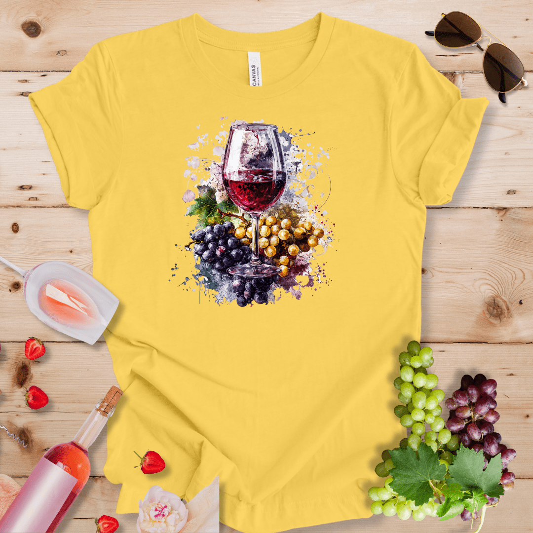 Wine Glass Grapes Splatter