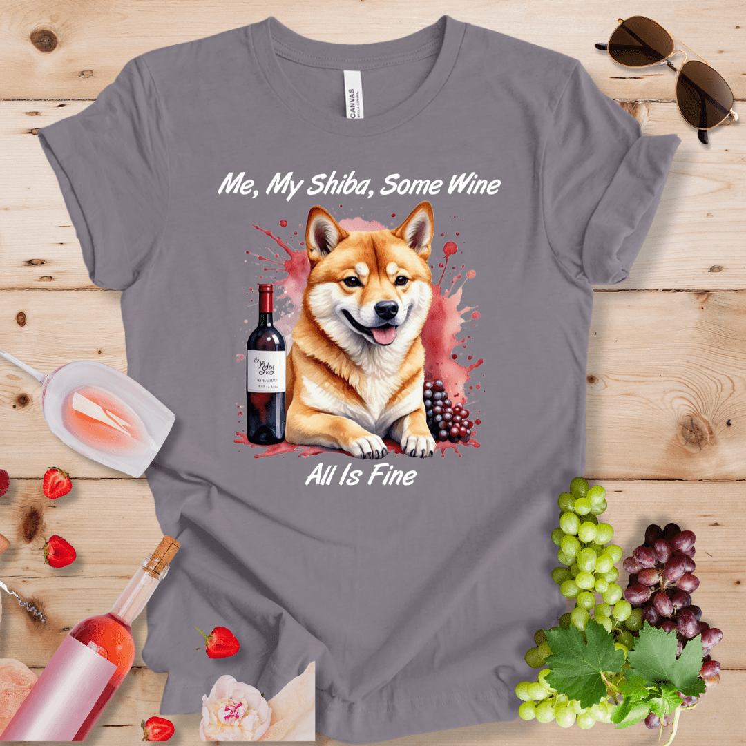 Me, My Shiba, Some Wine - All is Fine