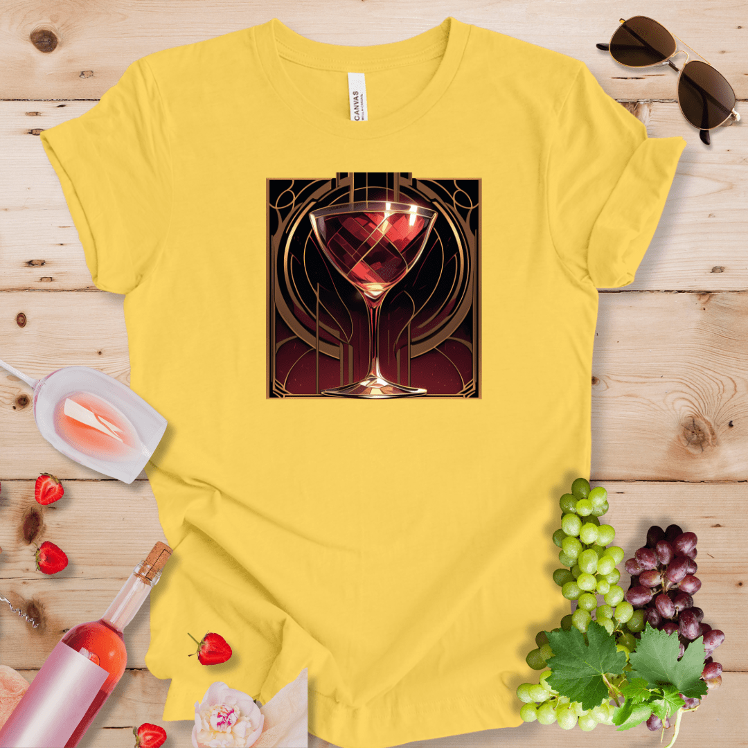 Gold Framed Wine Glass