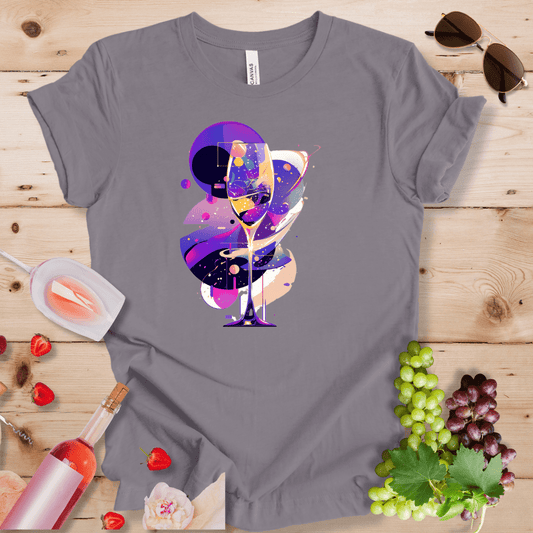 Wine Glass Purple Retro-Futurism