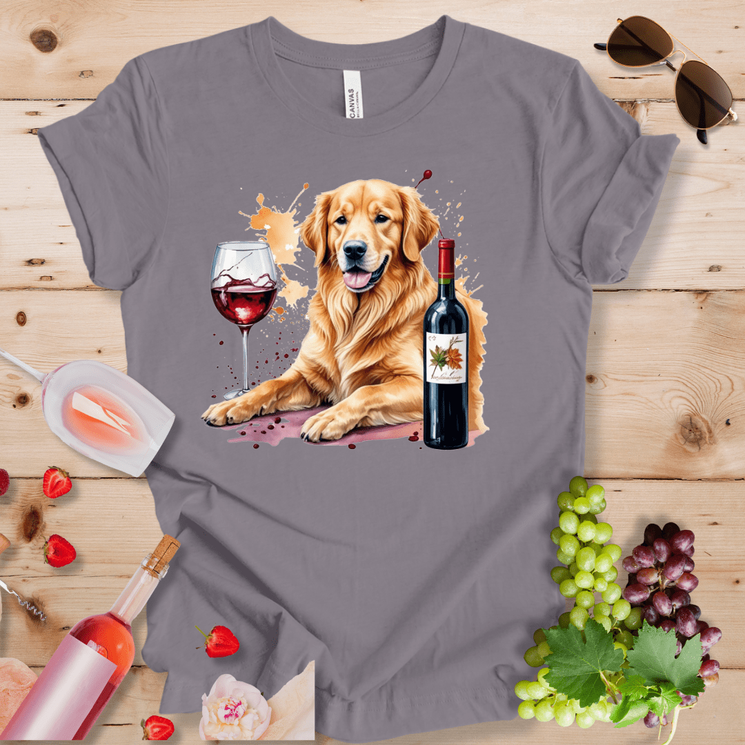 Golden Retriever and Wine