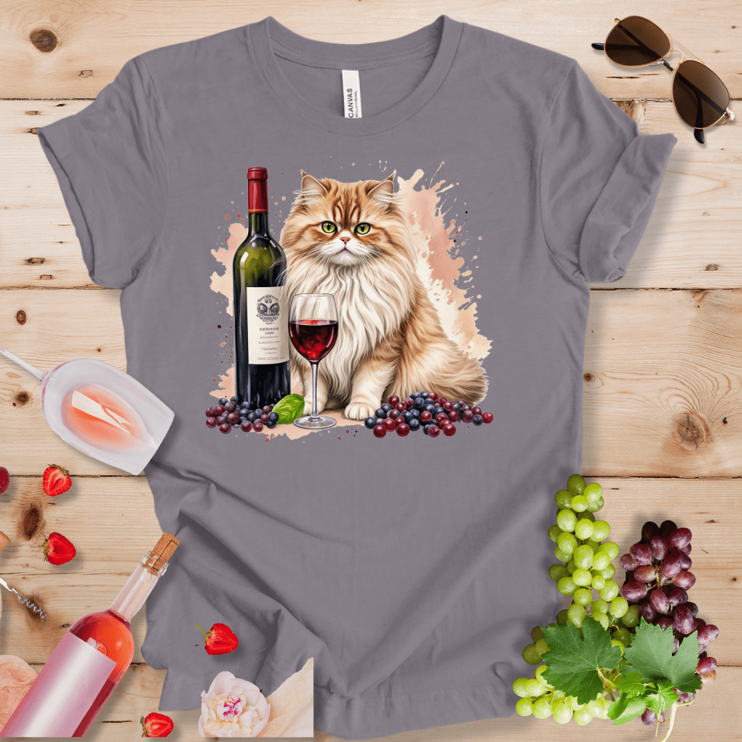 Persian Cat and Wine