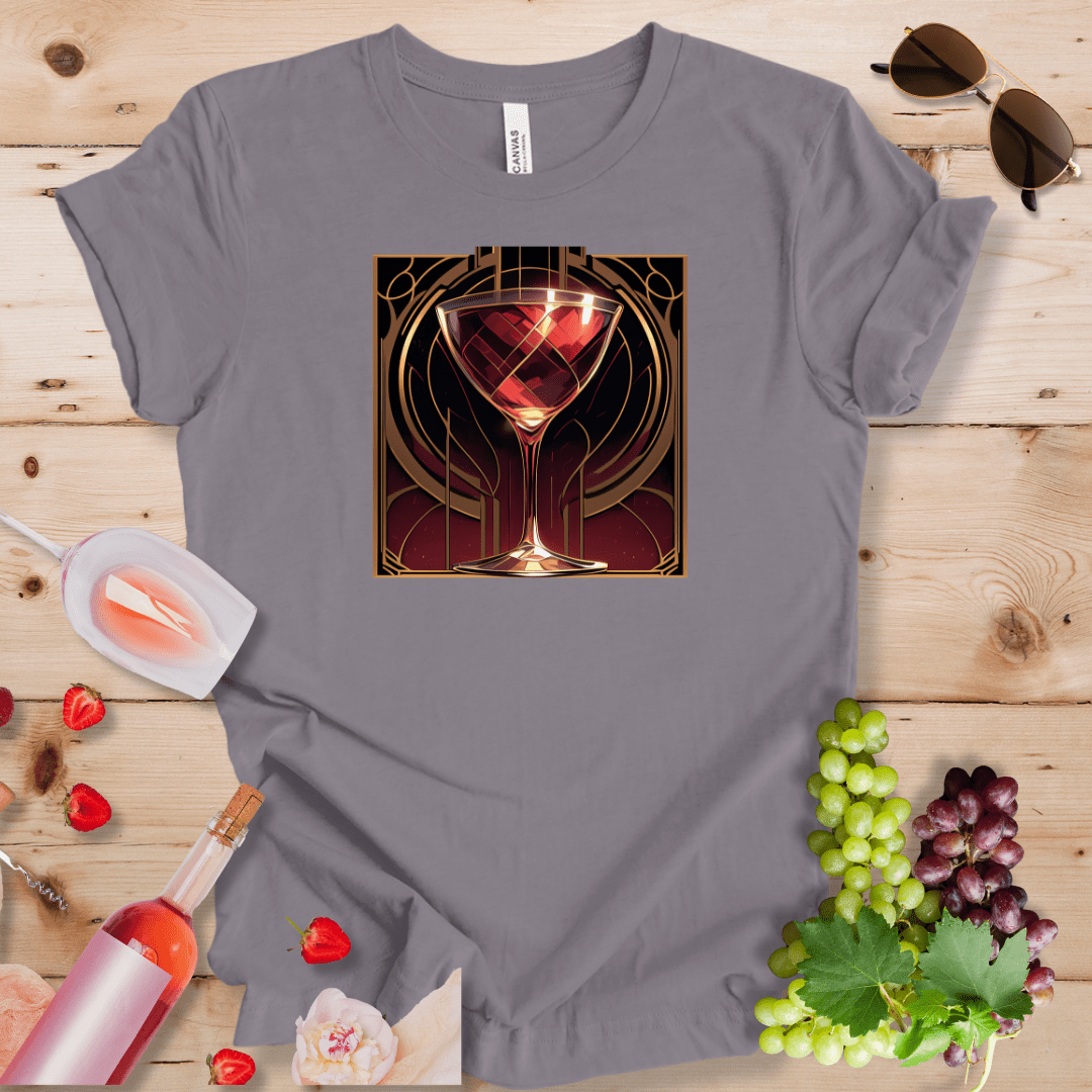 Gold Framed Wine Glass