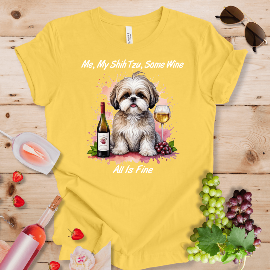 Me, My Shih Tzu, Some Wine - All is Fine