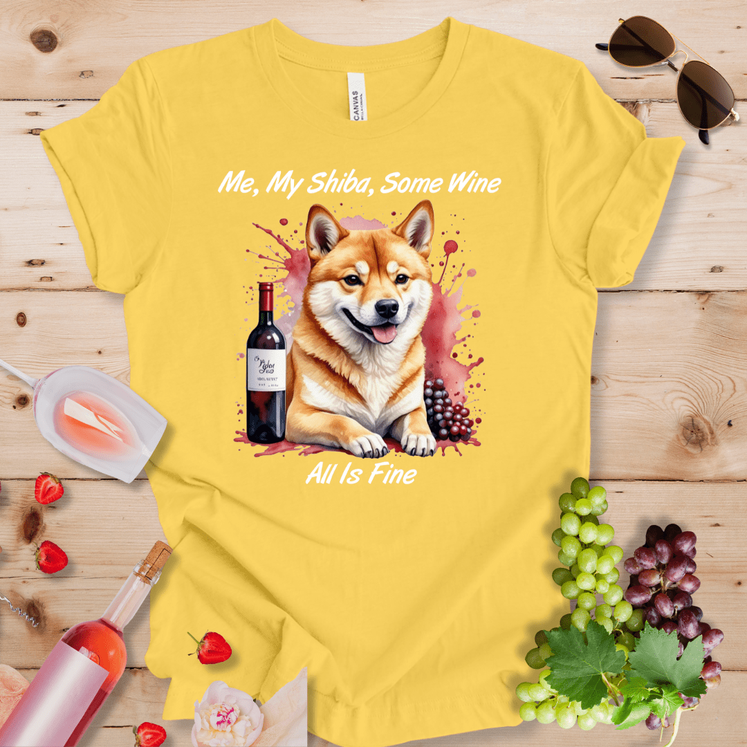 Me, My Shiba, Some Wine - All is Fine