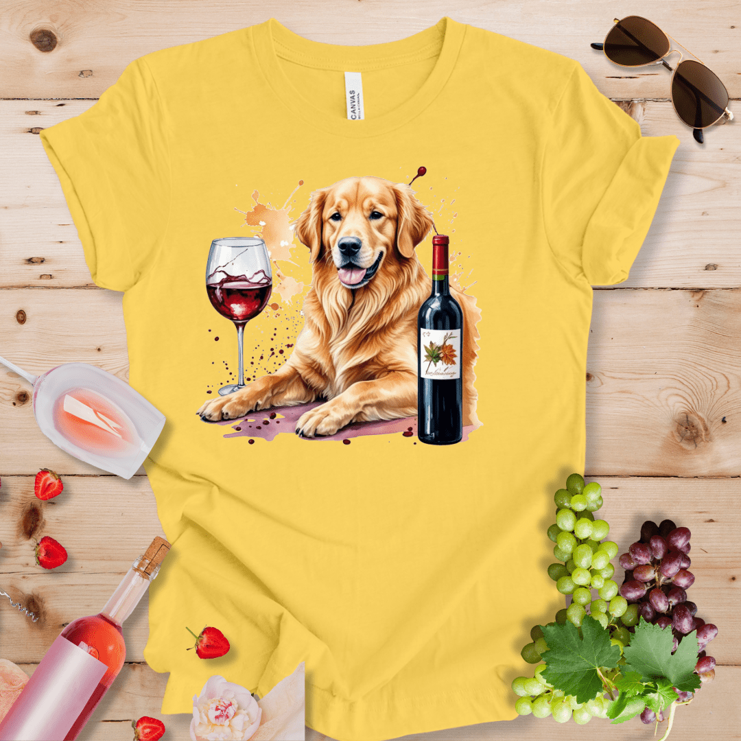 Golden Retriever and Wine