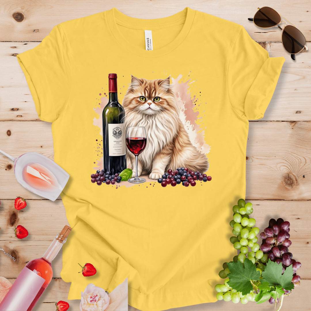 Persian Cat and Wine