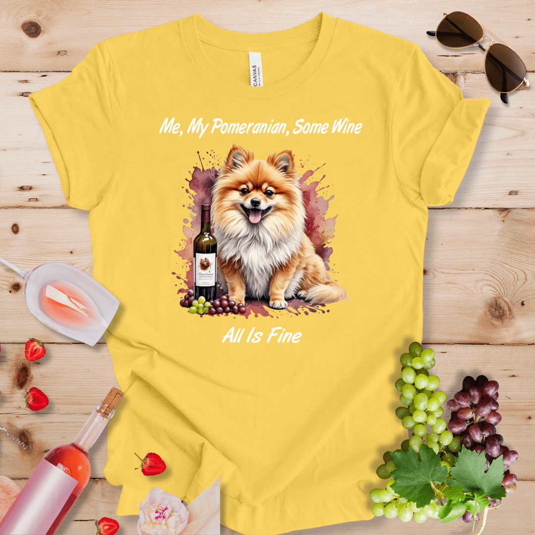 Me, My Pomeranian, Some Wine - All is Fine