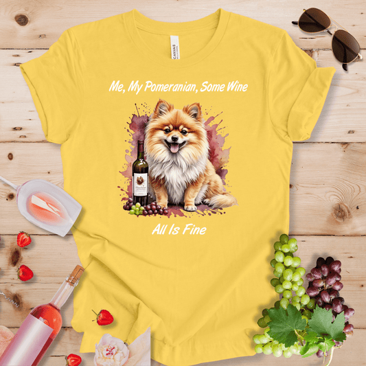 Me, My Pomeranian, Some Wine - All is Fine