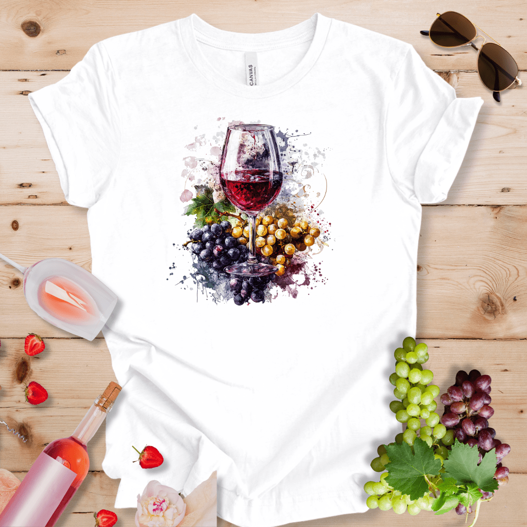 Wine Glass Grapes Splatter