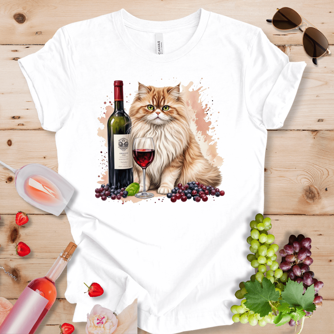 Persian Cat and Wine