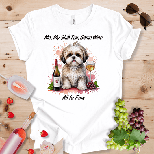 Me, My Shih Tzu, Some Wine - All is Fine