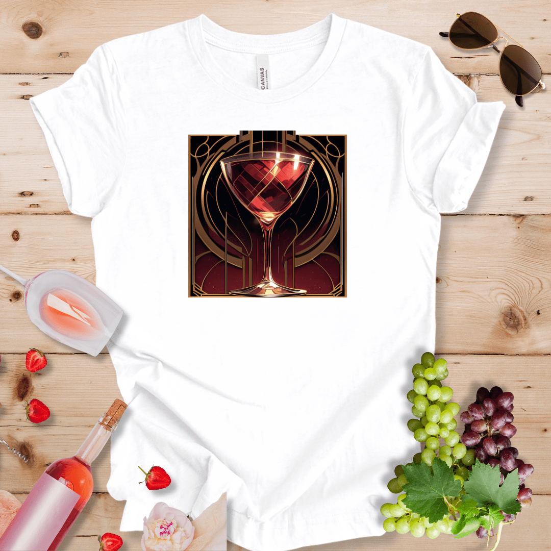 Gold Framed Wine Glass