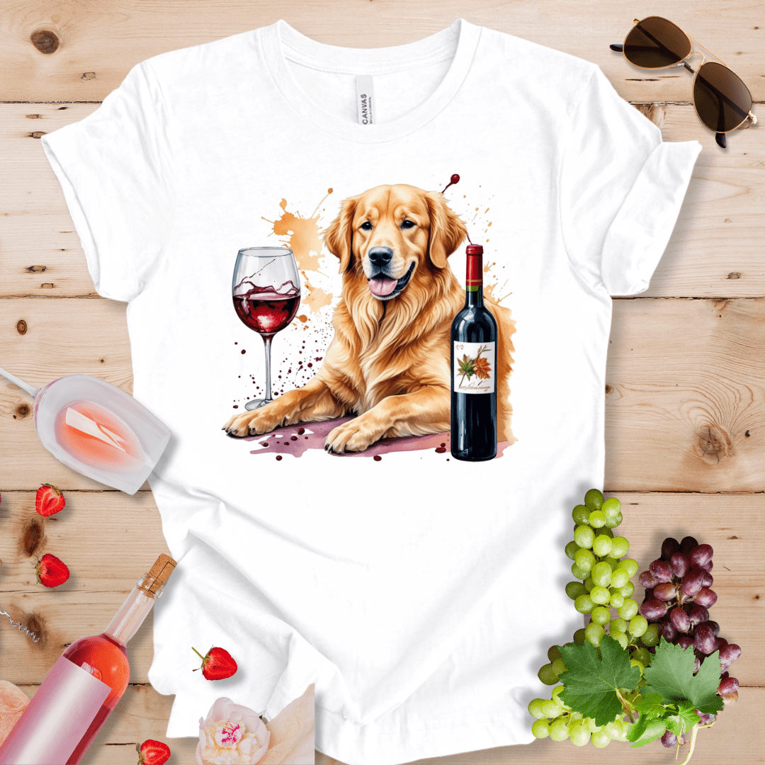 Golden Retriever and Wine